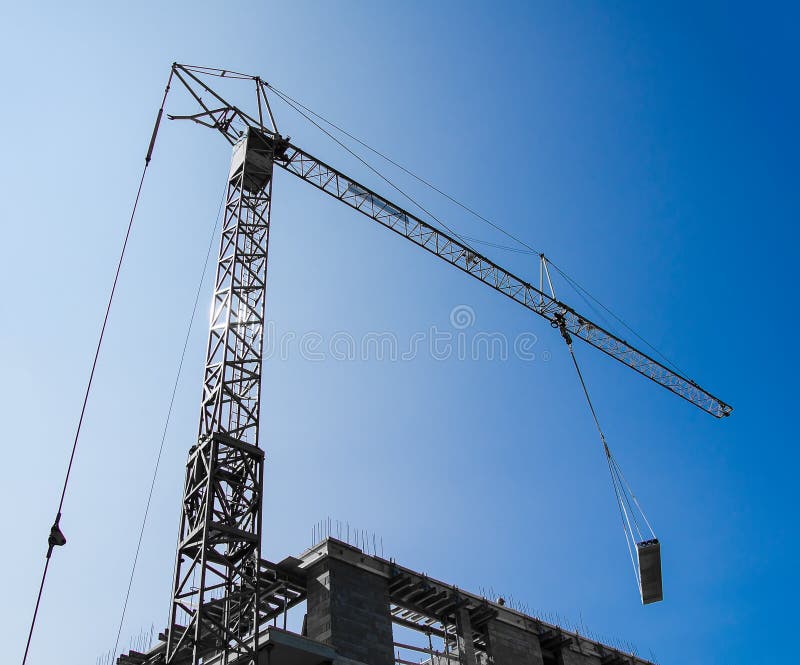 La grúa de construcción fotografía de archivo