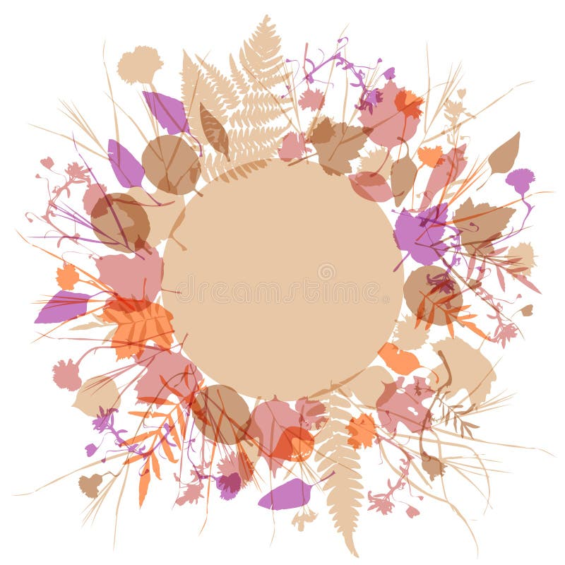 La guirlande ronde florale de cadre des fleurs, conception naturelle laisse des éléments de fleurs illustration de vecteur La guirlande ronde florale de cadre des fleurs, conception naturelle laisse des éléments de fleurs illustration de vecteur