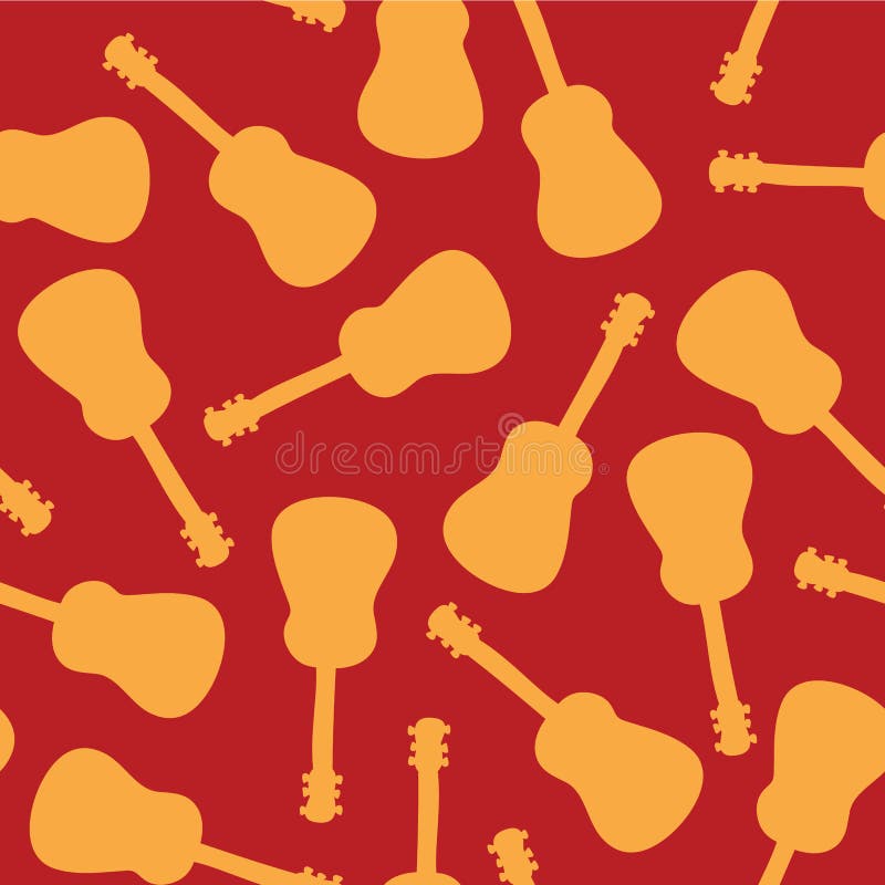 La guitare silhouette la tuile sans couture de modèle de vecteur illustration de vecteur La guitare silhouette la tuile sans couture de modèle de vecteur illustration de vecteur