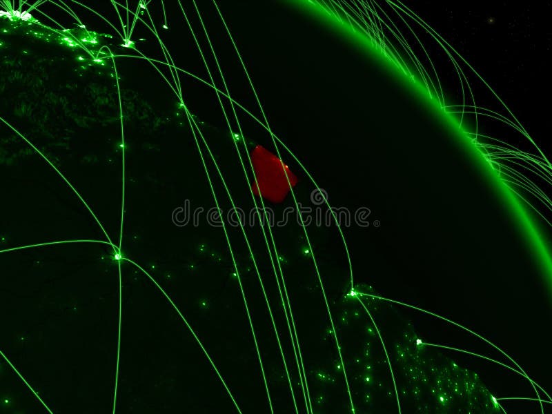 La Guyane française française sur le globe vert illustration libre de droits