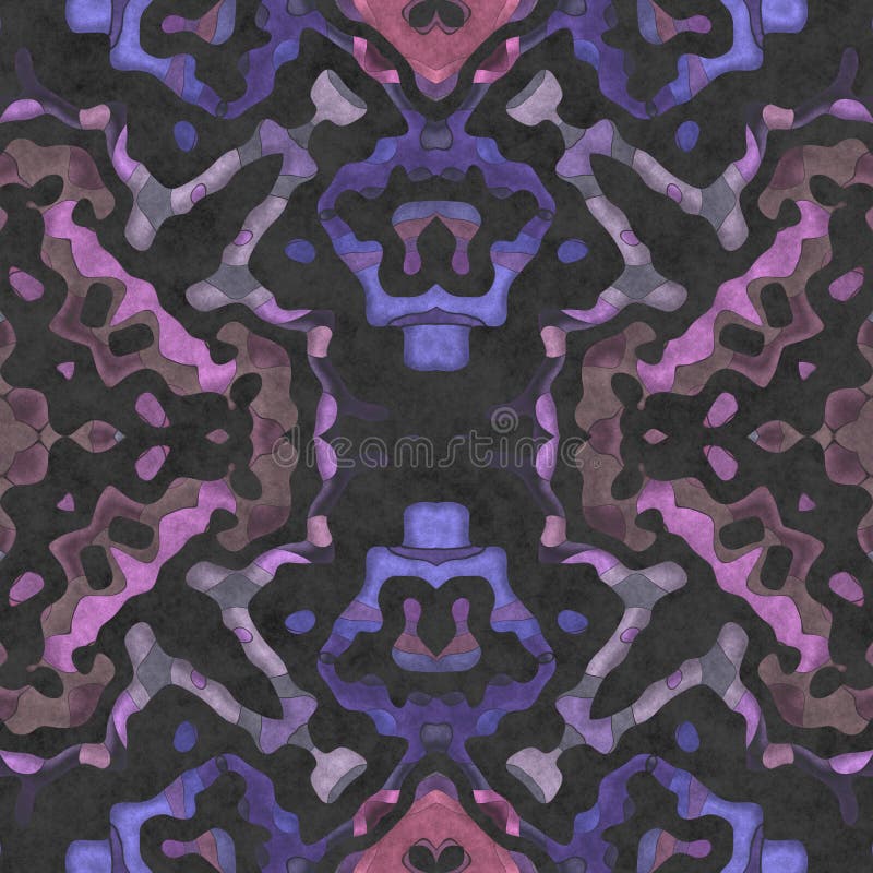 La géométrie sans couture de serviette fleurie Illustration de Digital 2D créée sans image de référence illustration libre de droits