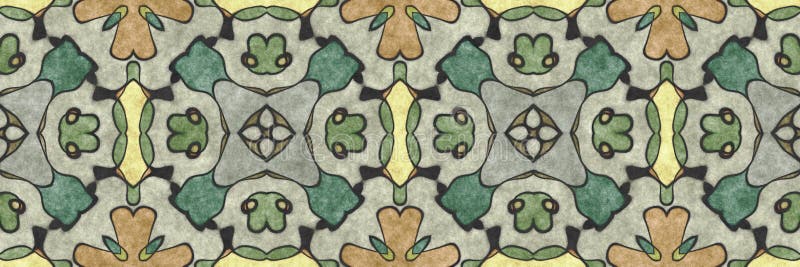 La géométrie sans couture de serviette fleurie Illustration de Digital 2D créée sans image de référence illustration libre de droits