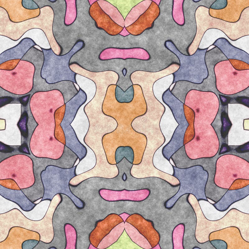 La géométrie sans couture de serviette fleurie Illustration de Digital 2D créée sans image de référence illustration stock