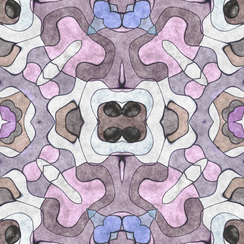 La géométrie sans couture de serviette fleurie Illustration de Digital 2D créée sans image de référence illustration de vecteur