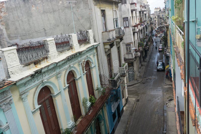 La Havana, Cuba, January 9, 2017: street view from La Havana Vieja. General Travel Imagery royalty free stock images La Havana, Cuba, January 9, 2017: street view from La Havana Vieja. General Travel Imagery royalty free stock images