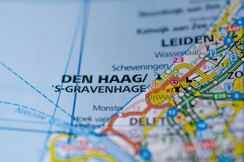 La Haya en mapa imagen de archivo. Imagen de mapa, haya - 102338001