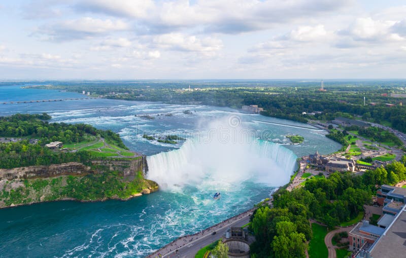 La herradura cae visión aérea Niagara Falls Canadá, los E.E.U.U. foto de archivo La herradura cae visión aérea Niagara Falls Canadá, los E.E.U.U. foto de archivo