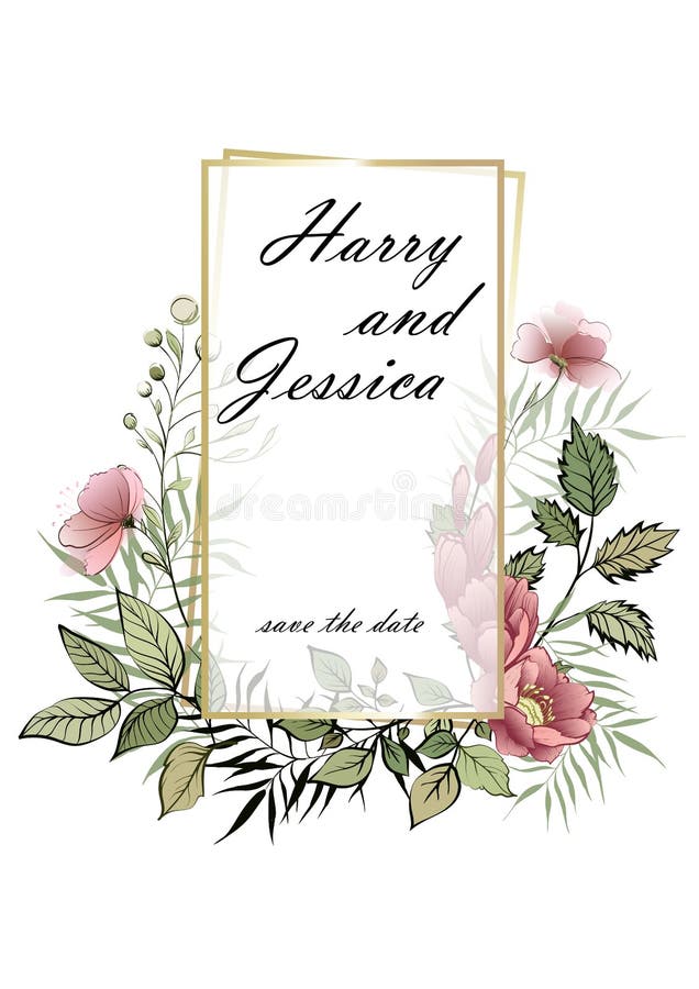 La invitación de la boda, floral invita, ahorra al diseño del vector de la tarjeta de fecha Jardín rosado de la acuarela stock de ilustración La invitación de la boda, floral invita, ahorra al diseño del vector de la tarjeta de fecha Jardín rosado de la acuarela stock de ilustración