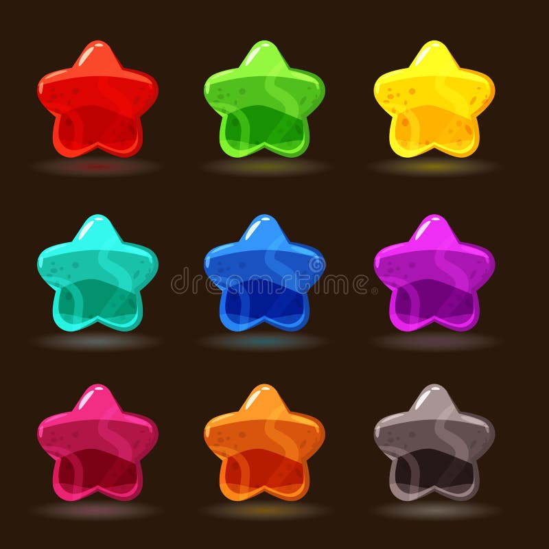 La jalea linda de la historieta protagoniza en diversos colores, vector aislado Estilo de la historieta stock de ilustración La jalea linda de la historieta protagoniza en diversos colores, vector aislado Estilo de la historieta stock de ilustración