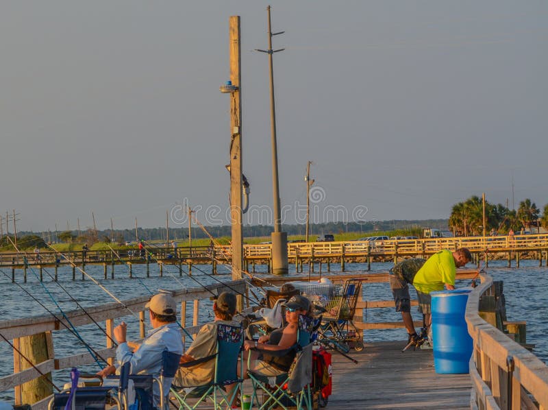 La jetée de pêche de Coden, comté de Mobile, Alabama photographie stock