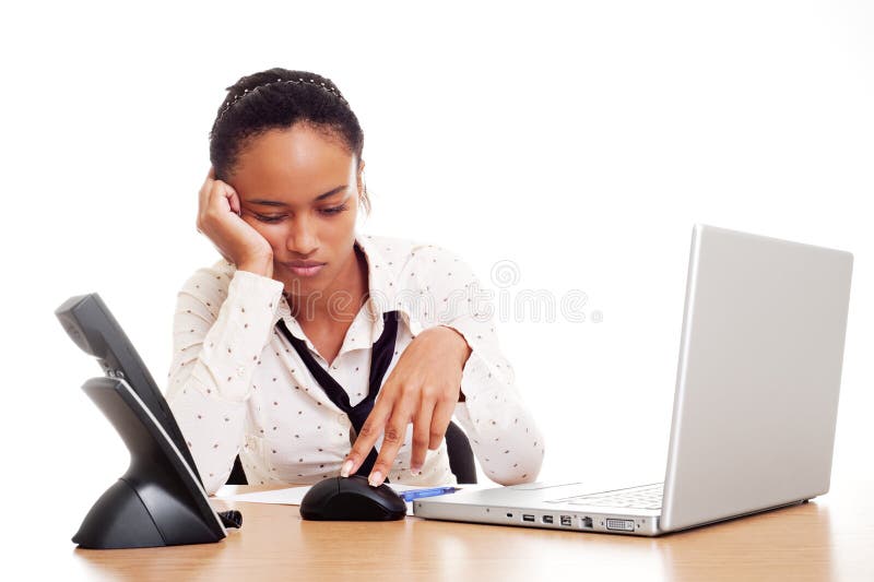 La jeune femme d'affaires ne veulent pas travailler photos stock La jeune femme d'affaires ne veulent pas travailler photos stock