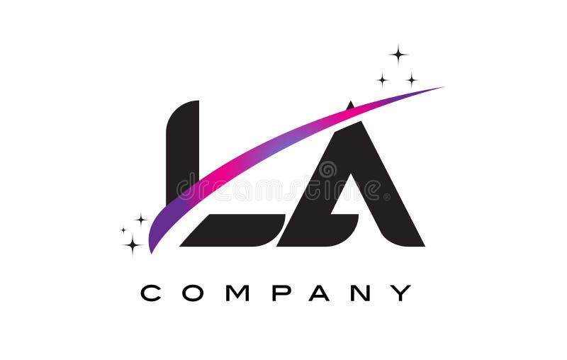 La L Eine Gotische Schrift Logo Design Mit Purpurrotem Magentarotem Swoosh Vektor Abbildung Illustration Von Logo Swoosh