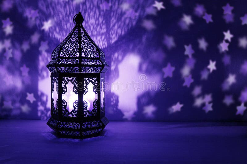 Lumière de Fenêtre Décorative Fête de Ramadan, Lampe Lune Étoile