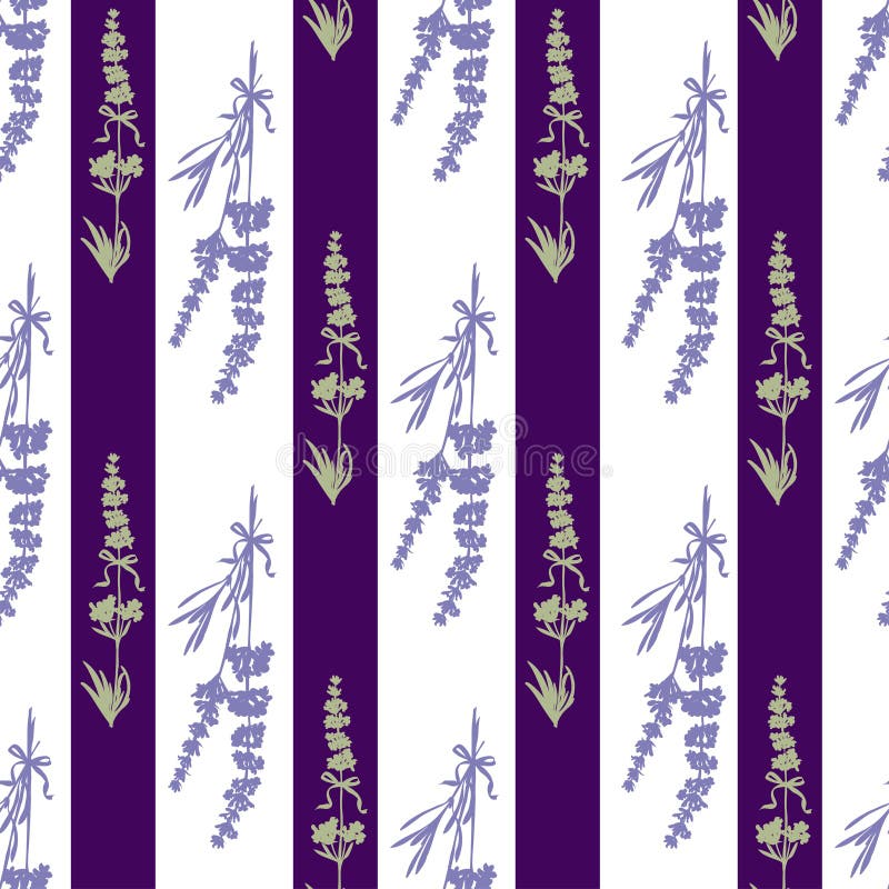 La lavande sans couture fleurit le fond Illustration botanique illustration stock La lavande sans couture fleurit le fond Illustration botanique illustration stock