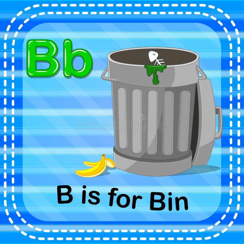 La lettera B di Flashcard è per il recipiente illustrazione vettoriale La lettera B di Flashcard è per il recipiente illustrazione vettoriale