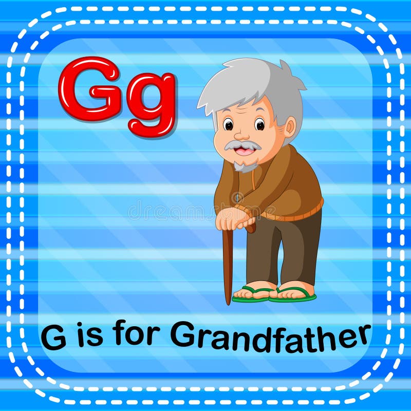 La lettera G di Flashcard è per il nonno illustrazione vettoriale La lettera G di Flashcard è per il nonno illustrazione vettoriale