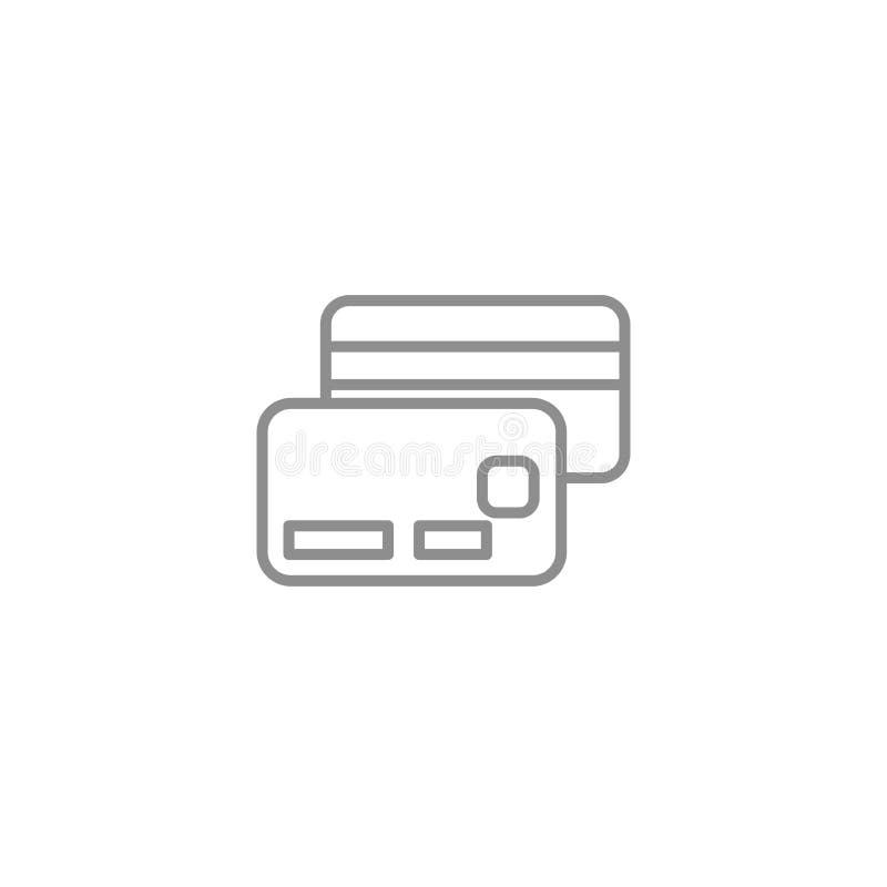 La ligne de carte de crédit d'argent amincissent l'icône Illustration en ligne de vecteur de signe d'achats Affaires et vecteur f illustration libre de droits La ligne de carte de crédit d'argent amincissent l'icône Illustration en ligne de vecteur de signe d'achats Affaires et vecteur f illustration libre de droits