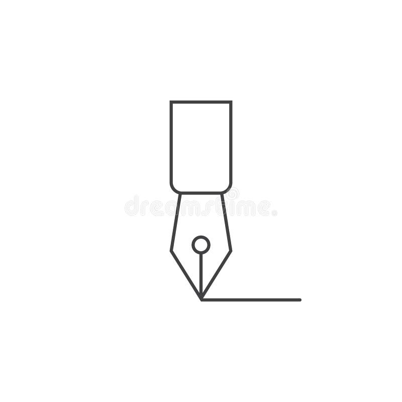 La ligne mince icône de stylo-plume, écrivent l'illustrat de logo de vecteur d'ensemble illustration de vecteur La ligne mince icône de stylo-plume, écrivent l'illustrat de logo de vecteur d'ensemble illustration de vecteur