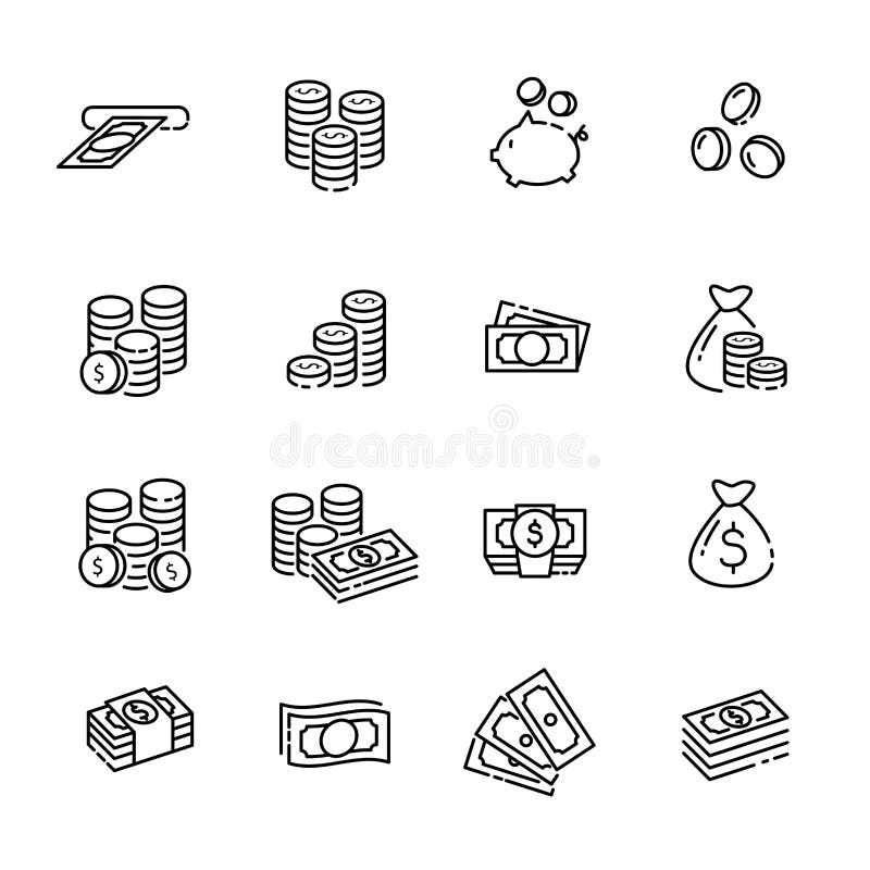 Finance thin line icon set 1, vector eps10. Finance thin line icon set 1, vector eps10.