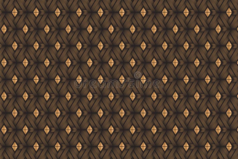 La linea della curva diagonale e la forma del triangolo diventano un modello di lusso utilizzando l'oro illustrazione vettoriale