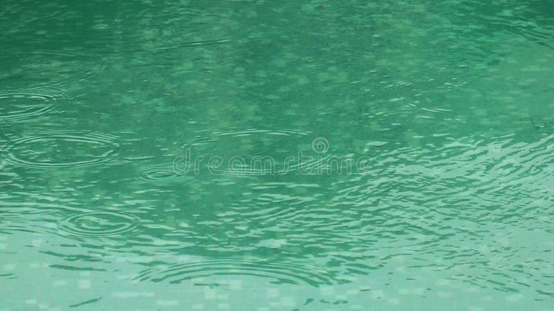La lluvia cae el agua en la tierra almacen de video
