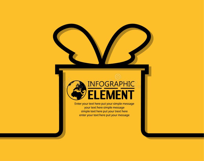 La línea simple plantilla de Infographic con pasos parte la caja de regalo del elemento de las opciones libre illustration La línea simple plantilla de Infographic con pasos parte la caja de regalo del elemento de las opciones libre illustration