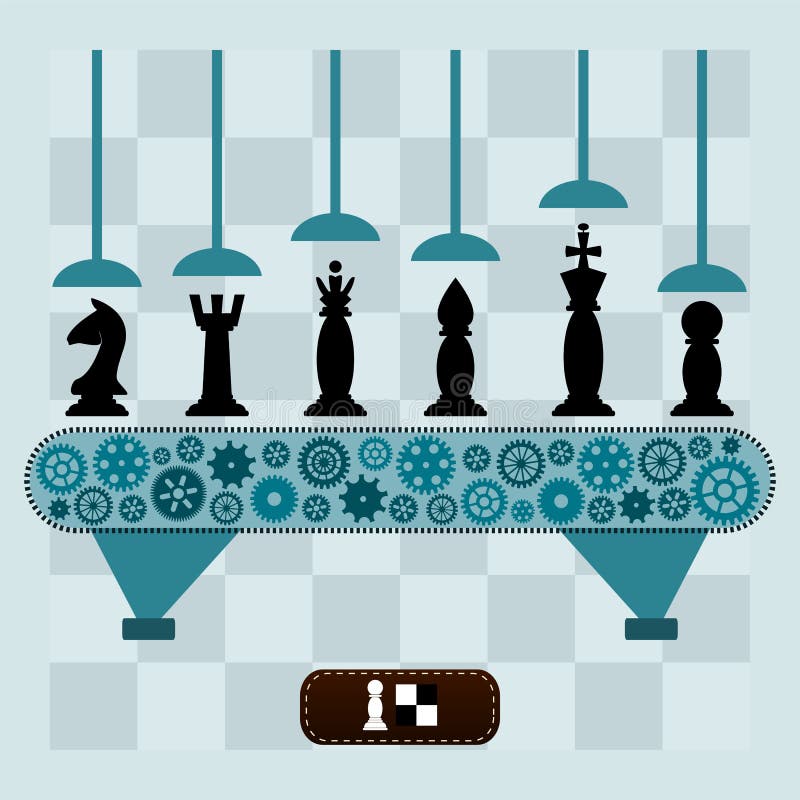 La macchina fa i pezzi degli scacchi royalty illustrazione gratis La macchina fa i pezzi degli scacchi royalty illustrazione gratis