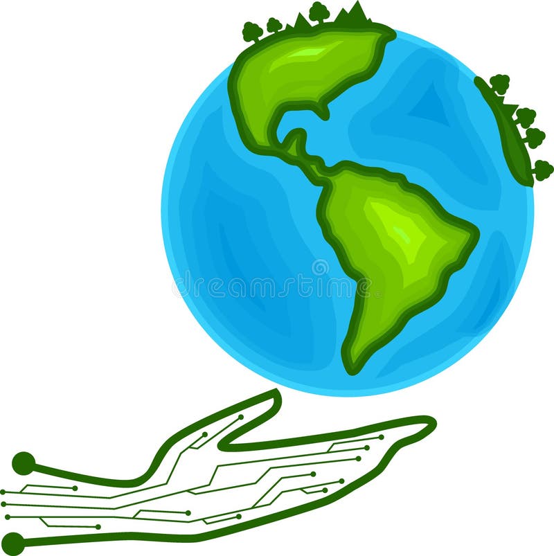 La main sauvent l'environnement de la vie d'écologie de l'eau d'arbre d'usine de la terre du monde par la connaissance de technol illustration de vecteur La main sauvent l'environnement de la vie d'écologie de l'eau d'arbre d'usine de la terre du monde par la connaissance de technol illustration de vecteur