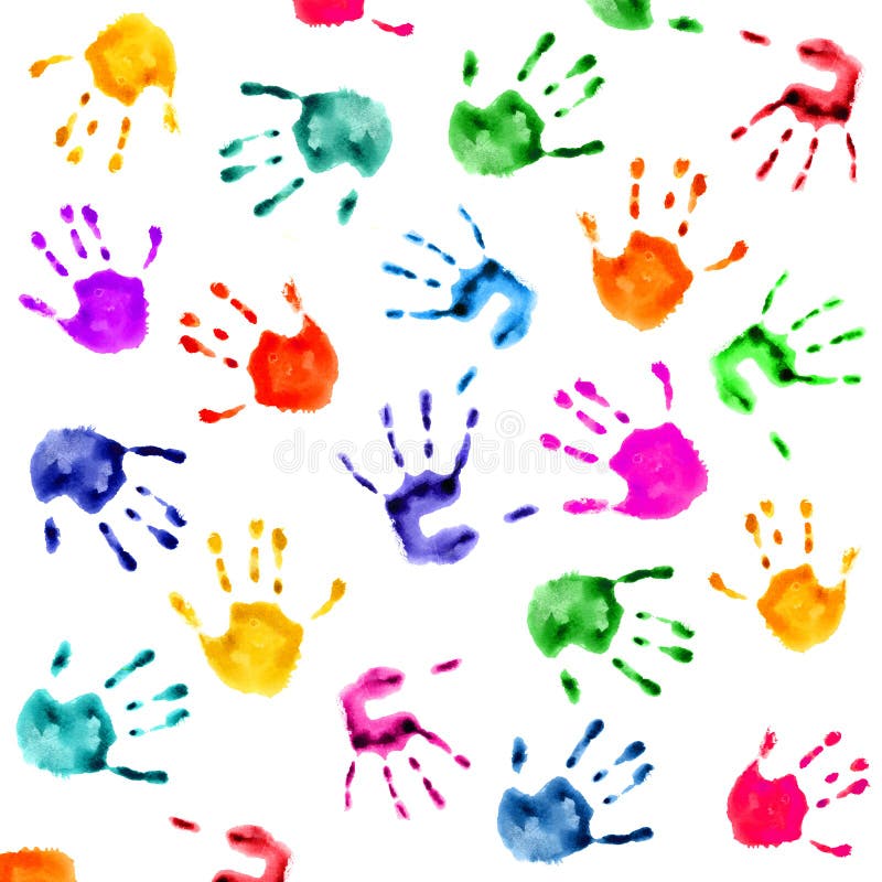 La mano stampa la priorità bassa illustrazione di stock La mano stampa la priorità bassa illustrazione di stock