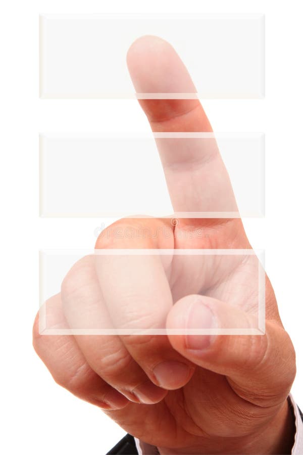 La mano y 3 botones fotografía de archivo libre de regalías La mano y 3 botones fotografía de archivo libre de regalías
