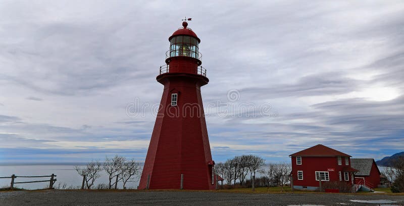 La Martre Lighthouse, Gaspesia royalty free stock photography La Martre Lighthouse, Gaspesia royalty free stock photography