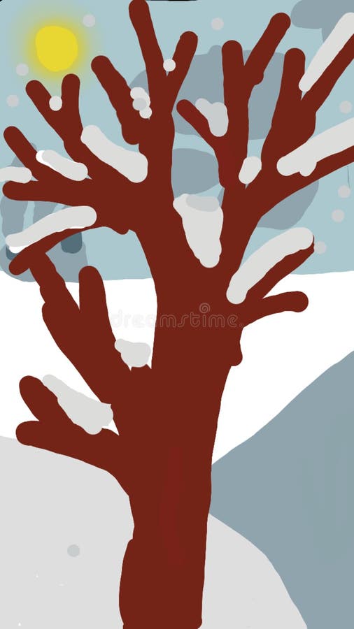 La mañana soleada del invierno de la imagen libre illustration La mañana soleada del invierno de la imagen libre illustration