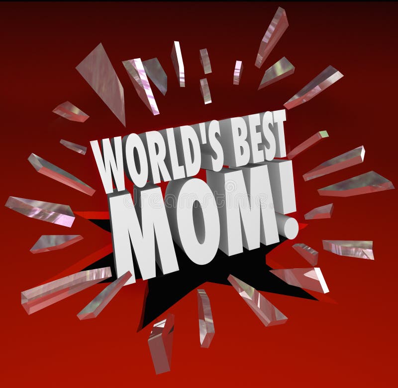 La meilleure coupure de mots de maman des mondes par la mère supérieure de verre illustration de vecteur La meilleure coupure de mots de maman des mondes par la mère supérieure de verre illustration de vecteur