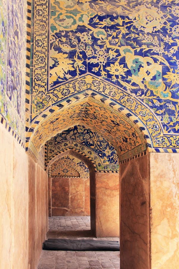 La mezquita del Sah (imán Mosque) en el cuadrado de Naqsh-e Jahan en la ciudad de Isfahán, Irán imágenes de archivo libres de regalías