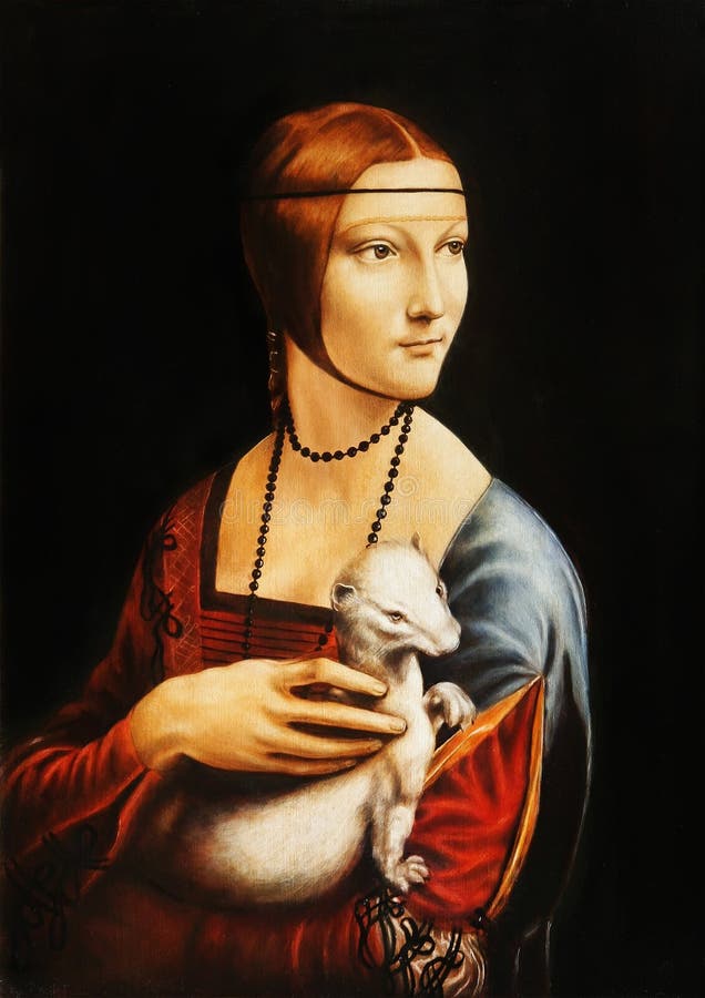 La mia propria riproduzione di signora della pittura con un ermellino da Leonardo da Vinci