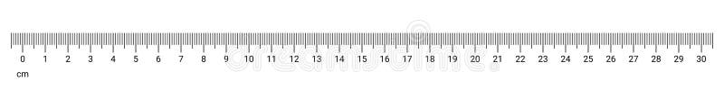 La misura di cm del righello numera la scala di vettore