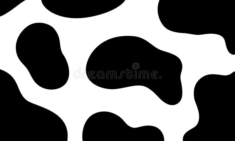 La mucca macchia il singolo modello in bianco e nero illustrazione vettoriale La mucca macchia il singolo modello in bianco e nero illustrazione vettoriale