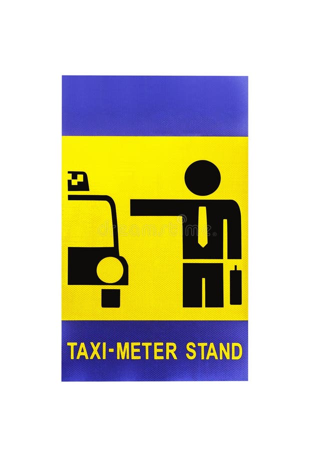 La muestra del soporte del metro de taxi aisló imágenes de archivo libres de regalías La muestra del soporte del metro de taxi aisló imágenes de archivo libres de regalías