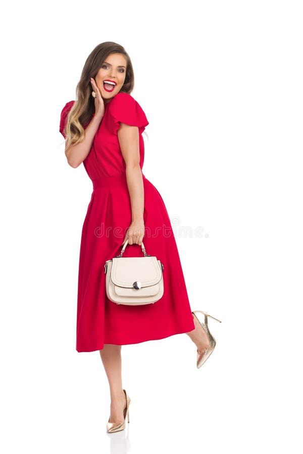 Vestido Rojo Con Tacones Beige, Buy Now, Flash Sales, 58% OFF,  
