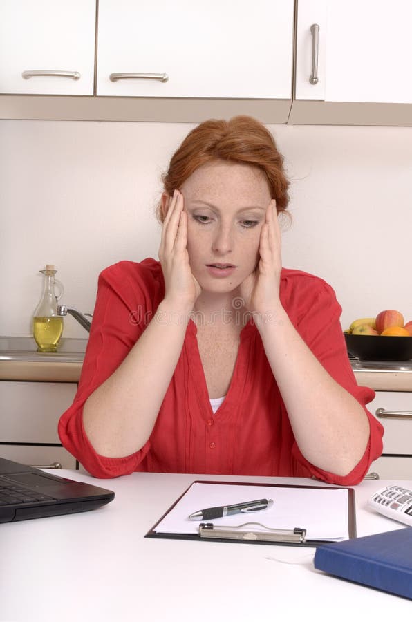 Young woman has problemes and is sad, Studio Shot. Young woman has problemes and is sad, Studio Shot