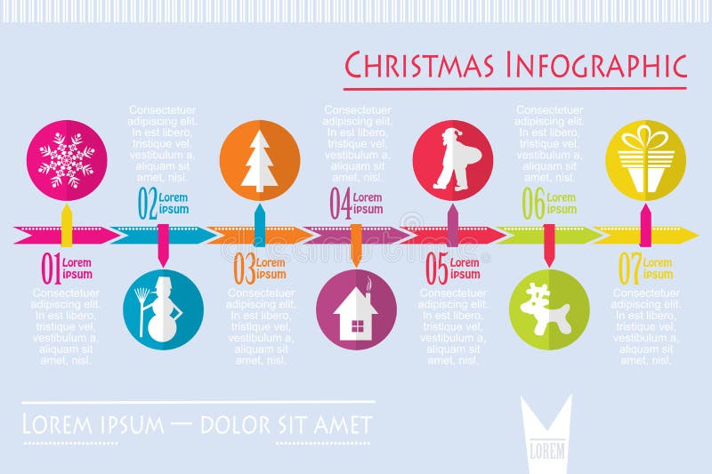 La Navidad infographic, vector stock de ilustración La Navidad infographic, vector stock de ilustración