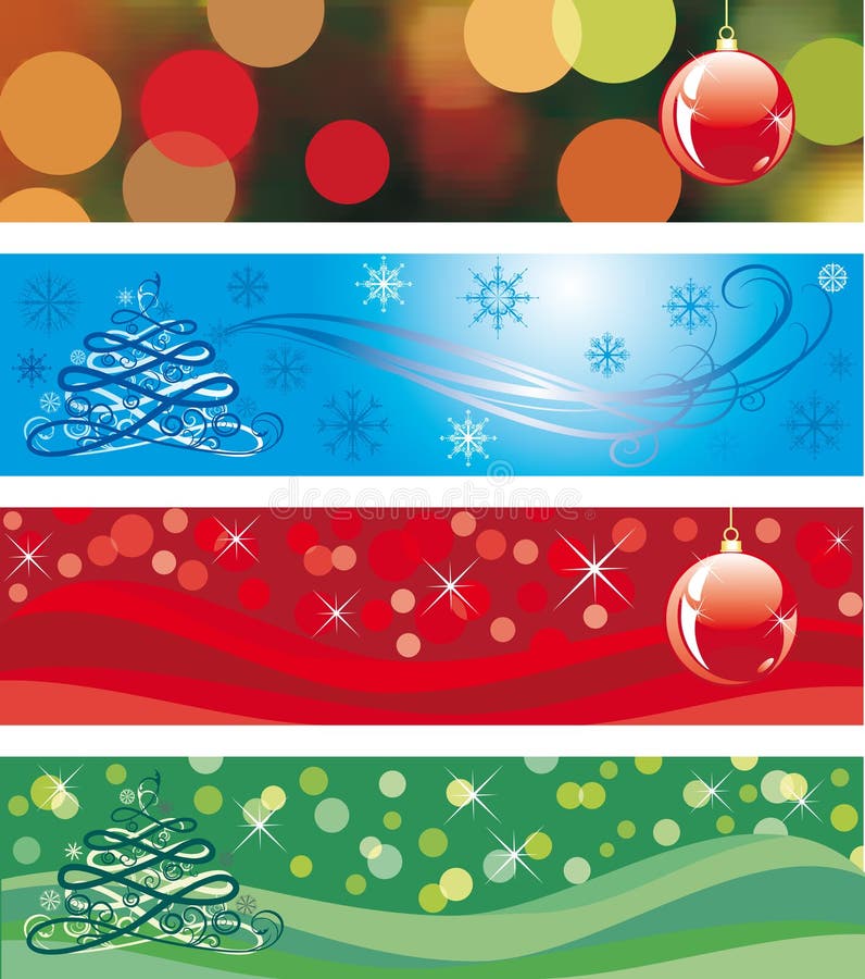 La Navidad tri - los paneles. Bandera de la Navidad cuatro. Fondos del invierno.