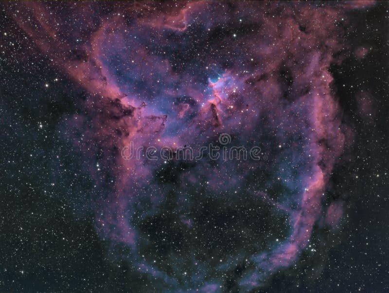 False color narrowband representation of the Heart Nebula in Cassiopeia. A beautiful rendition of the wonders of the night sky. False color narrowband representation of the Heart Nebula in Cassiopeia. A beautiful rendition of the wonders of the night sky.