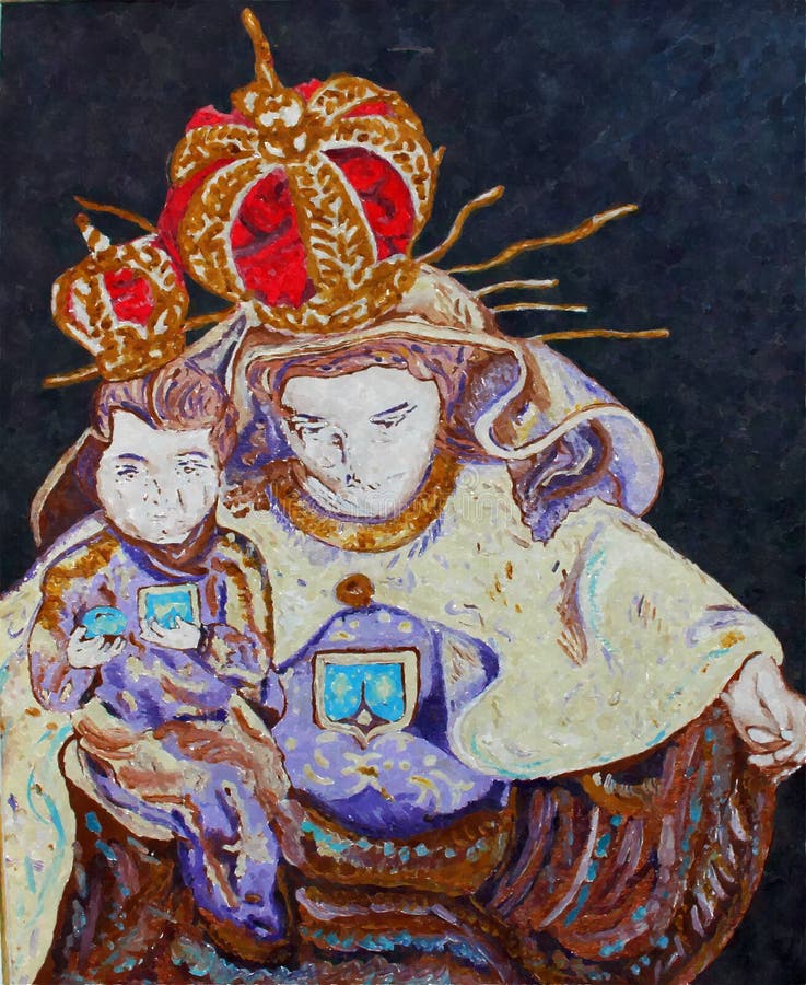 Nostra Signora Del Monte Carmelo La Nostra Signora Del Monte Carmelo Illustrazione di Stock