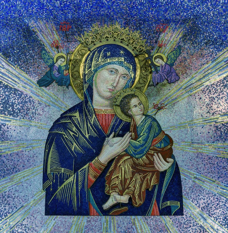 Our Lady of Perpetual Help tile mosaic. Our Lady of Perpetual Help tile mosaic