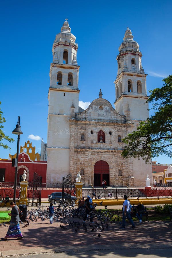 La nuestra señora de la catedral de la Inmaculada Concepción Campeche, M foto de archivo