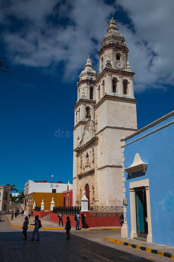La nuestra señora de la catedral de la Inmaculada Concepción en Campeche fotografía de archivo