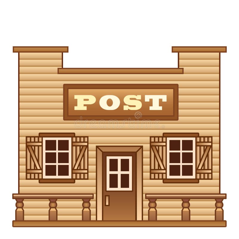 La oficina de correos del oeste salvaje ilustración del vector La oficina de correos del oeste salvaje ilustración del vector