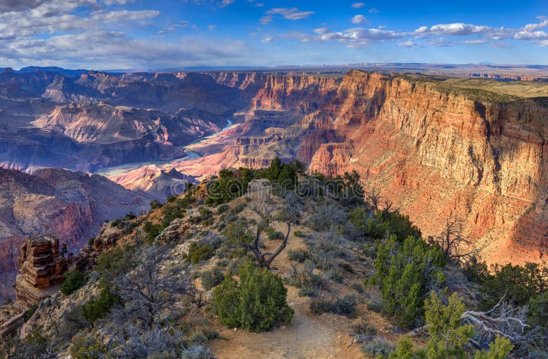 La opinión deliciosa del desierto, opinión del desierto pasa por alto, parque nacional de Grand Canyon, Arizona, los E.E.U.U. fotografía de archivo La opinión deliciosa del desierto, opinión del desierto pasa por alto, parque nacional de Grand Canyon, Arizona, los E.E.U.U. fotografía de archivo