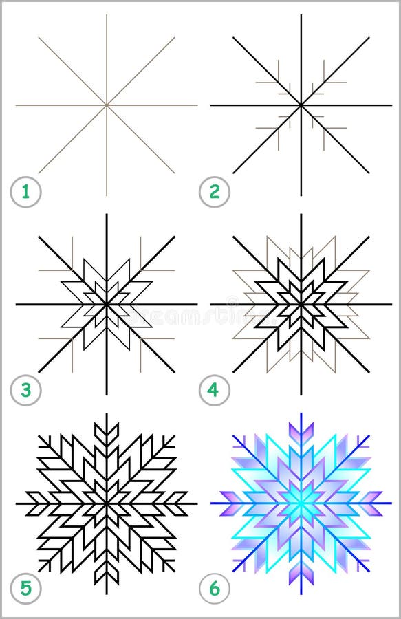 Cómo dibujar un copo de nieve